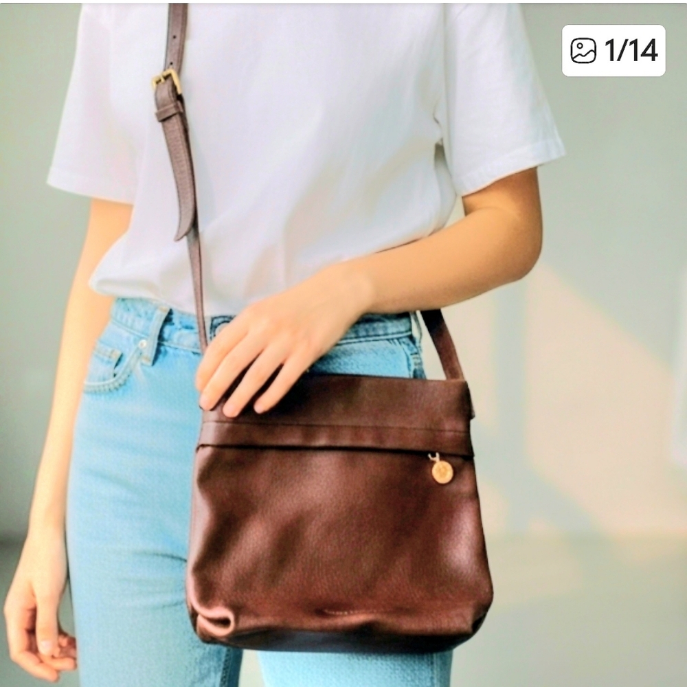 Stone Mountain Authentic Brown Genuine Leather Crossbody Purse Women's Hand Bag - Picture 4 of 14